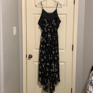 Black multi print maxi dress